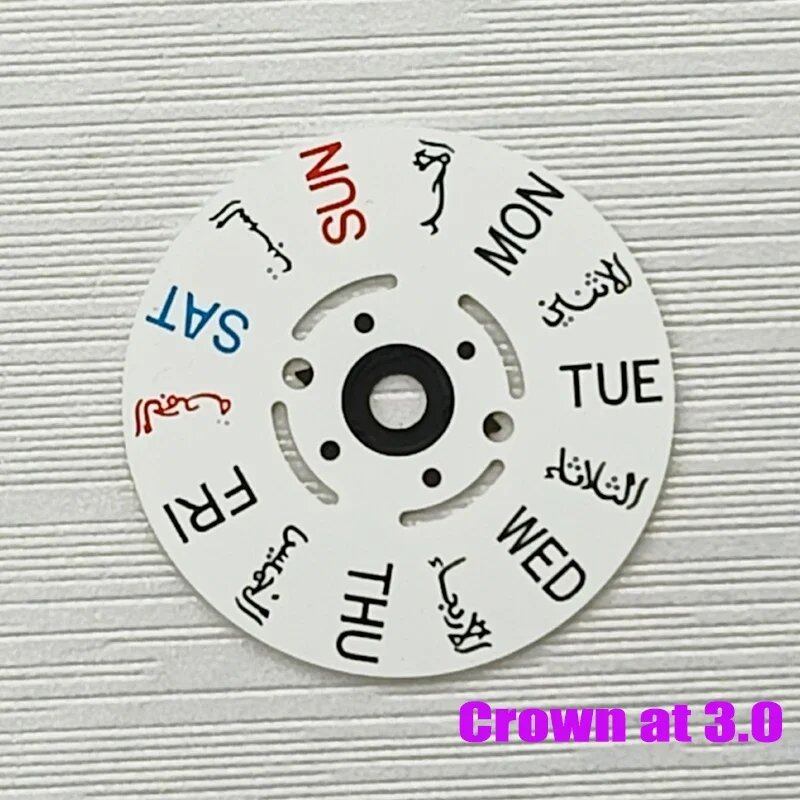 White date week wheel, compatible with NH35 and NH36 models, Arabic dial, automatic movement, crown at 3.0/3.8 o'clock, color H, parallel import
