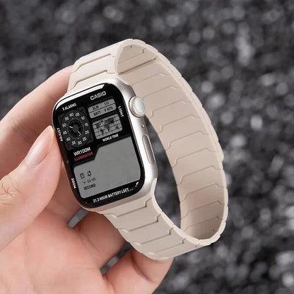 Silicone Band with Magnetic Strap for Apple Watch, Compatible with 46mm, 42mm, 49mm, 45mm, 41mm, 44mm, and 40mm Watches, iWatch Ultra 2/Series 10/9/8/7/6/SE/5/4/3, Band Color: mm, Parallel Import