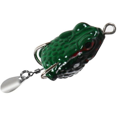 Pack of 5 Mini Frog Soft Baits, 25mm, 3g, Double Hide Hooks, Fishing Lures, Bionic Sequin Frog Baits, Artificial, Realistic Thunder Frog Lures, Size: Parallel Import
