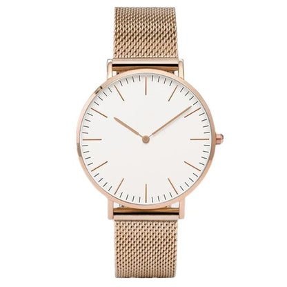 New Women's Quartz Watch, Lightweight and Stylish, Stainless Steel, Waterproof, Battery-Operated, Men's Watch, Parallel Import