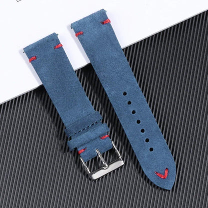 Soft Suede Watch Band, 18mm, 20mm, 22mm Leather Strap, Brown, Blue, Red, Khaki, Replacement Strap, Quick Release, Men's and Women's Bracelet, Band Color: mm, Parallel Import