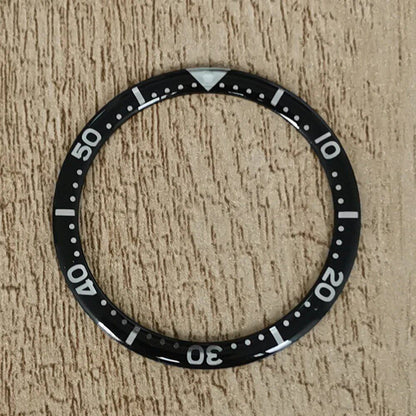 38mm Round Edge Curved Watch Bezel with Aluminum Ring, Modification Watch Accessory, Bezel Insert (Parallel Import)