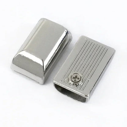 10/20/50pcs 9mm Metal Zipper Stoppers, Zipper Stops, Tail Clips, End Plugs with Heads, Screw-On, for DIY Bags, Leather Crafts, and Hardware Accessories. Size: Parallel Import.