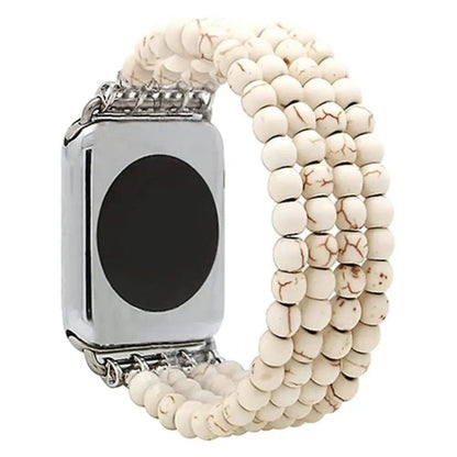 Trendy Stretch Stone Beaded Watch Strap, Watch Accessory Bracelet for 38mm/49mm Apple Watch, Band Color: mm, Parallel Import