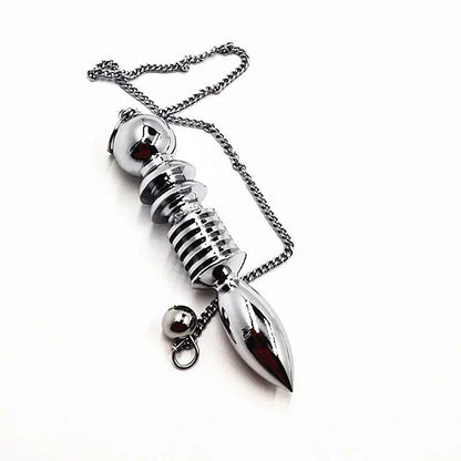 Brass Metal Dowsing Pendulum for Reiki Healing and Divination, Spiritual and Wiccan Amulet for Men, Screw Shape, Radiestesia, Parallel Import