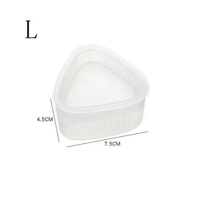 Set of 1/2 Triangular Plastic Rice Ball and Sushi Rice Molds, Clear, Kitchen Gadgets, Bento Accessories, Parallel Import