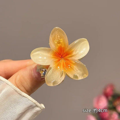 1/6 Hawaiian Gradient Hair Clips, Flower Hair Claws, Small Hair Accessories, Hairpins, Crab Barrettes, Women's, Parallel Import