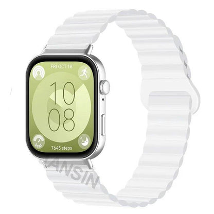 Magnetic Silicone Strap Wristband Replacement Band for Huawei Watch Fit 4 / 4Pro / 3. Band Color: ; Ships from: Parallel Import