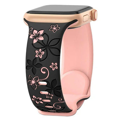Engravable Silicone Band for Apple Watch, Compatible with 40mm, 44mm, 41mm, 49mm, 45mm, 38mm, and 42mm iWatch Series 9/7/SE/6/5/4/8/Ultra, Band Color: 0mm, Parallel Import