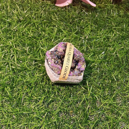 ナチュラル クリスタル オーラ ドルーゼ スイート - ルームデコレーション ヒーリングクリスタル 消磁済みストーン フェスティバルギフト ホームメディテーション バランス サイズ：1個; 並行輸入品