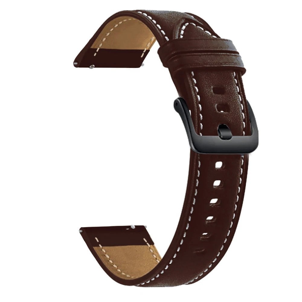 22mm, 20mm Leather Bracelet for Samsung Galaxy Watch 3, 41, 45mm, 46mm, 42mm, Amazfit GTR, GTS, 4, 3, 2, Wristband, Huawei GT Compatible Watch Band, Band Color: Parallel Import