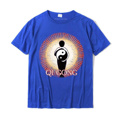 女性用気功・陰陽エネルギー瞑想太極丸首Tシャツ カミサス 卸売り カジュアルTシャツ 綿 大人用トップス ティー カジュアル サイズ： 並行輸入品