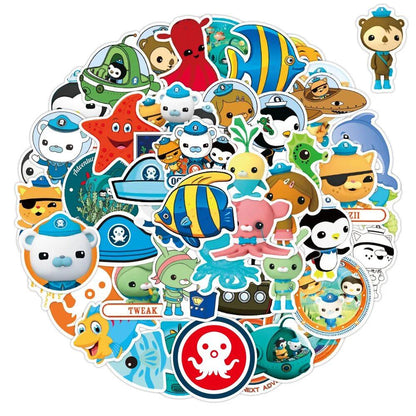 10/30/50枚入り オクトノーツ ステッカー アニメキャラクター おもしろアドベンチャー デカール DIYスクラップブック スーツケース ノートPC 自転車用 キッズおもちゃ 色0個入り 並行輸入品