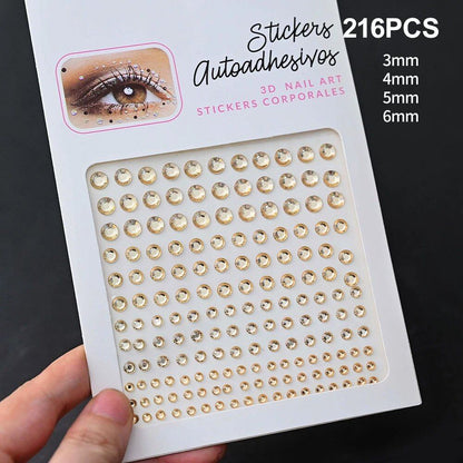 1/5 Random Color Glitter Face Tattoo Stickers for Kids, Sparkly Diamonds, for Costume Parties, Makeup, DIY Tattoo Decals, Parallel Import