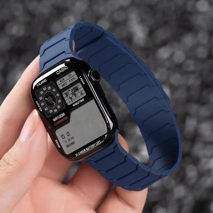 Silicone Band with Magnetic Strap for Apple Watch, Compatible with 46mm, 42mm, 49mm, 45mm, 41mm, 44mm, and 40mm Watches, iWatch Ultra 2/Series 10/9/8/7/6/SE/5/4/3, Band Color: mm, Parallel Import