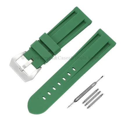 Silicone watch band compatible with Panerai, 20mm, 22mm, 24mm, 26mm, sports replacement strap, compatible with Omega, men's and women's rubber bracelet, band color: mm, parallel import