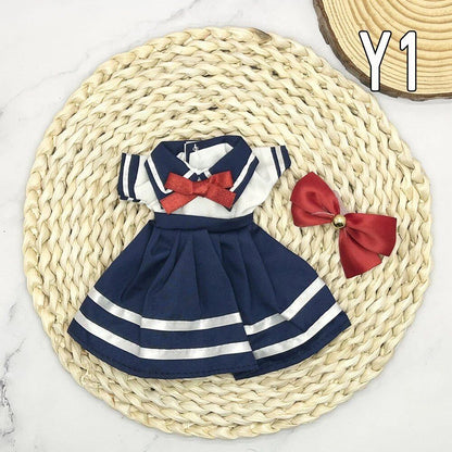 1/6 Scale BJD Doll Clothes Full Set (30cm) Anime Cute Reborn Doll Skirt, Hat, and Head Dress for Girls, Gift, Dress-Up DIY Dollhouse Toy, Parallel Import