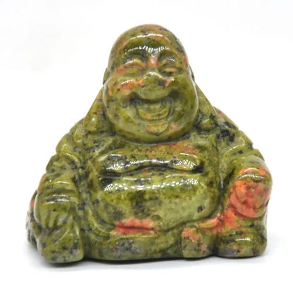 1.2-inch Buddha Statue, Natural Healing Crystal Reiki Chakra Figurine, Spiritual Stone Sculpture, Home Decor, Parallel Import