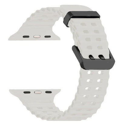 Silicone Ocean Strap for Apple Watch Ultra 2, 49mm, 45mm, 44mm, 42mm, 38mm, 41mm, and 40mm, compatible with iWatch Series 10/9/8/7/SE/5/4/3. Correa sizes: 42mm, 44mm, 45mm, and 49mm. Band colors: Parallel import.