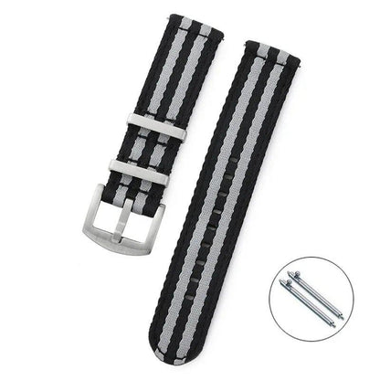 Nylon Watch Band, 20mm/22mm, Premium Smooth Soft Nylon Sport Replacement Band, Quick Release, Universal Canvas Bracelet, Watch Strap, Band Color: Amm, Parallel Import