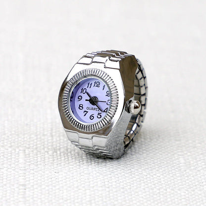 New and Popular Ring Watch, Creative Alloy Case with Ring-Shaped Dial, Couple's Style for Men and Women, Parallel Import