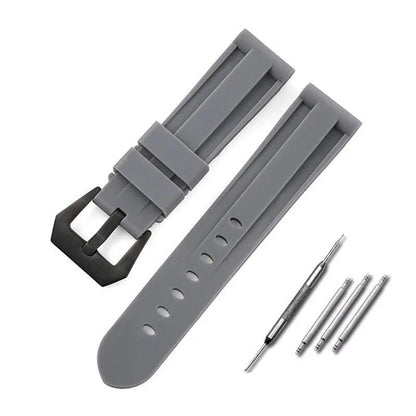 Silicone watch band compatible with Panerai, 20mm, 22mm, 24mm, 26mm, sports replacement strap, compatible with Omega, men's and women's rubber bracelet, band color: mm, parallel import