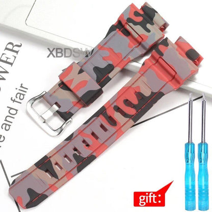 Waterproof men's rubber watch band replacement strap for Casio G-9300, GW-9300, and GW-9400; Band width: 20mm; Ships from: Parallel import