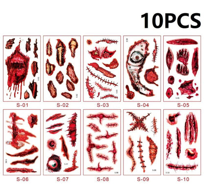 10-Pack Waterproof Temporary Tattoo Stickers for Kids and Soccer Fans, Fake Tattoos for Adults and Kids, Arm Covers, Color: Parallel Import