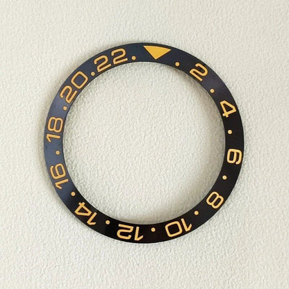 38mm High-Quality Ceramic Bezel with Popular GMT Two-Tone Insert Ring, Inner Diameter 30.5mm, Compatible with 40mm Men's Watches, Color: 0, Parallel Import
