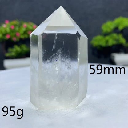白水晶タワーワンド 六角オベリスク 研磨工芸品 天然原石 ミネラル標本 スピリチュアル瞑想ヒーリング  並行輸入品