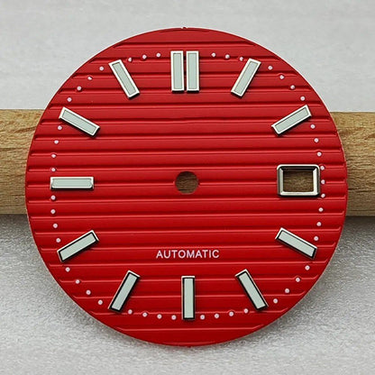 30.5mm Nautilus S Dial for NH35, Green Luminous Dial, NH35/NH36 Movement Accessory, Watch Repair Tool, Parallel Import