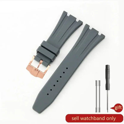 Seiko Waterproof Rubber Silicone Watch Strap for AP Royal Oak 15400/26331/15500, Orange, Green, and Blue, 27mm Watch Band, Size: 26mm; Band Color: Parallel Import