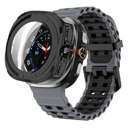 Samsung Galaxy Watch Ultra 47mm Sport Silicone Band, Marine Band + Case, Watch Band Accessory, Color: Compatible with Ultra 47mm Dial Diameter, Parallel Import