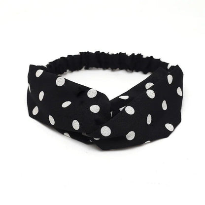 Women's Summer Bohemian Print Headband, Retro Cross Turban, Bandage Bandana, Hair Accessory, Head Wrap, Parallel Import
