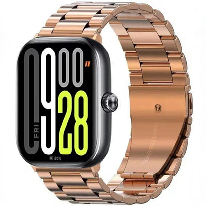 Metal Strap for Redmi Watch 5/4 - Compatible with Xiaomi Band 9 Pro / Mi Band 8 Pro, Comfortable and Breathable Replacement Wristband, Bracelet, Band Color: Black, Band Width: Parallel Import