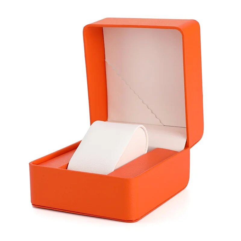 Vintage-inspired PU leather watch case, stylish watch storage box, travel watch display box, parallel import