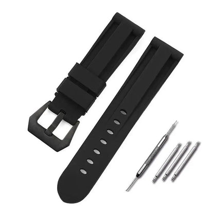 Silicone watch band compatible with Panerai, 20mm, 22mm, 24mm, 26mm, sports replacement strap, compatible with Omega, men's and women's rubber bracelet, band color: mm, parallel import