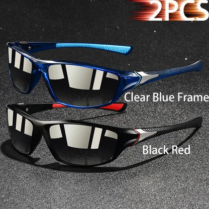 Set of 1, 2, or 3 Retro Sports Sunglasses for Men and Women, Ideal for Fishing, Running, Cycling, Climbing, and Outdoor Sports, UV400 Protection, Anti-Glare Lens Color: Parallel Import