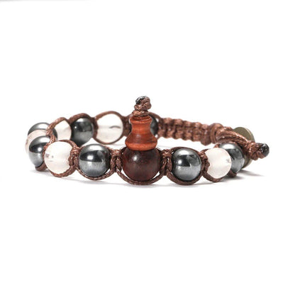 Natural Stone Prayer Bracelet, Tibetan Prayer Beads, Handmade Men's and Women's Bracelet, Yoga &amp; Meditation Jewelry, Metal Color: Style, Parallel Import