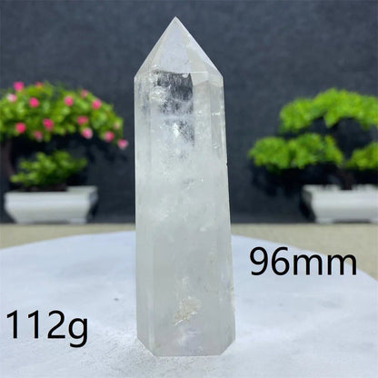 白水晶タワーワンド 六角オベリスク 研磨工芸品 天然原石 ミネラル標本 スピリチュアル瞑想ヒーリング  並行輸入品