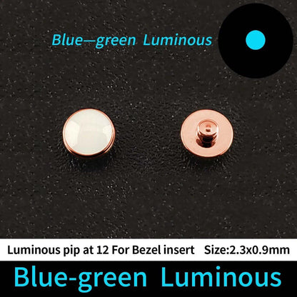 Green and Blue Luminous Spot for 12 o'clock Ceramic Bezel Insert; Ships from: Parallel Import