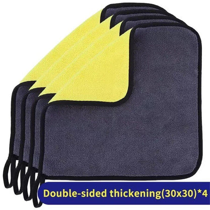 1/3/5-Count Microfiber Cleaning Towels, Car Cleaning Cloths, Professional Microfiber Car Drying Towels, Car Wash Towels, Accessories, Color: 30, Parallel Import