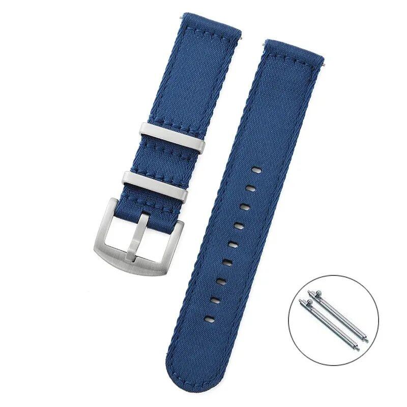 Nylon Watch Band, 20mm/22mm, Premium Smooth Soft Nylon Sport Replacement Band, Quick Release, Universal Canvas Bracelet, Watch Strap, Band Color: Amm, Parallel Import