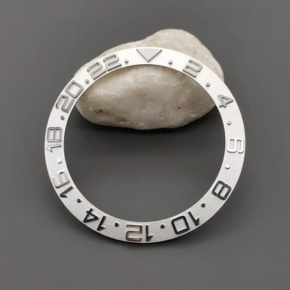 38mm x 30.6mm Curved Metal Bezel Insert Ring for SKX007, SKX009, SRPD, GMT, SUB, and Seamaster 300 Watch Cases, Repair Part, Parallel Import