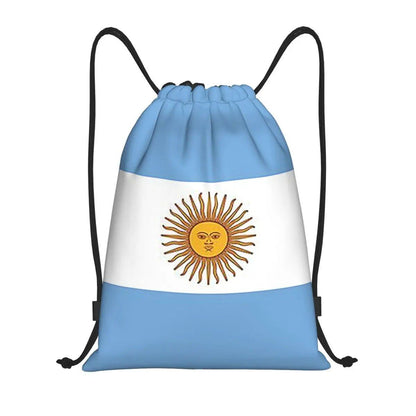 アルゼンチン国旗デザイン ファッションドローストリングバッグ 軽量ポケット付きスポーツバッグ 男女兼用スクールバックパック サイズ：インチ）;色：画像参照 並行輸入品