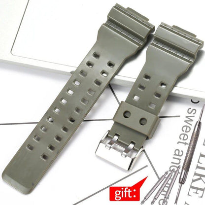 Camouflage Rubber Strap for Men's Casio G-Shock GA100, GA110, and GD120 Sports Watches. Band Color: 16mm; Band Width: 16mm; Ships from: Parallel Import.