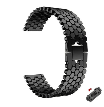 Stainless steel band for Samsung Galaxy Watch 6 (43mm, 47mm, 4, 42mm, 5, 40/44mm), 20mm, 22mm strap; Huawei Watch 4 Pro GT3 (46mm, 43mm) bracelet. Band color: mm; Ships from: Parallel import.