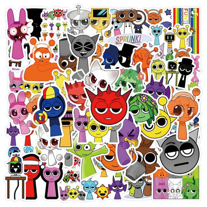 10/30/50/100 Sheets of Game &amp; Anime Splunky Stamp Stickers, Splunky Incredible Box Decals for Laptops, Skateboards, and Scrapbooking; Character Decorative Stickers; Ships from: Parallel Import