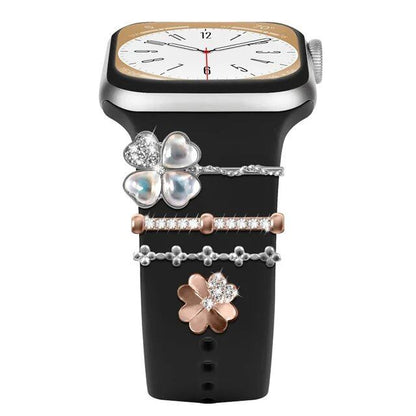 Diamond Jewelry-Embossed Band for Apple Watch Ultra 2, 9, 8, and 7, Compatible with Samsung and Huawei, 20/22mm Bracelet Strap, Band Color: ; Ships from: Parallel Import