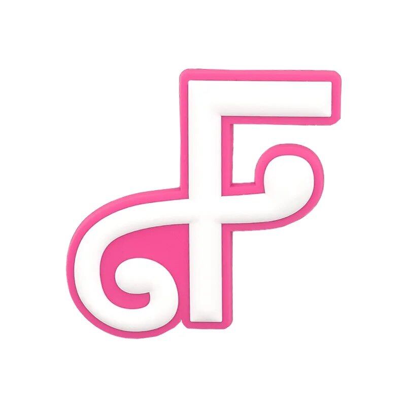 1/26 Scale PVC Pink Greek Alphabet A-Z Charm for Beach Bags, Women's Handbags, and Travel Bags (Pinky Girls) - Parallel Import